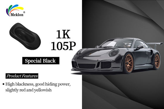 Tahan cuaca yang baik 1K Super hitam Auto Paint ODM OEM Car Refinish Paint