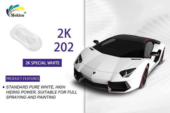 Anti UV tahan lama Auto Top Coat Jelas, tahan air Cat mobil putih logam
