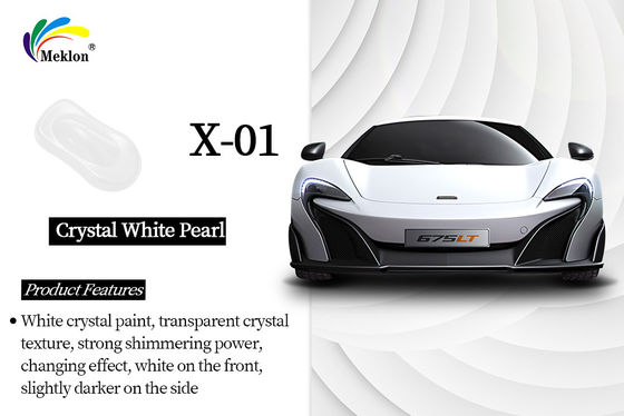 1K Auto Paint Refinish Coating Crystal Pearl Color Primer Cat mobil putih kristal