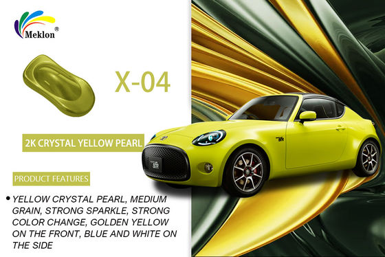 1K Crystal Yellow Pearl Auto Paint: Warna Cerah & Tahan Cuaca untuk Karoseri Mobil