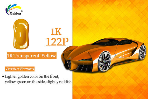 Anti-UV Semi Gloss Polyester 1K Transparan Pelapis Kuning Cat Otomatis Metal