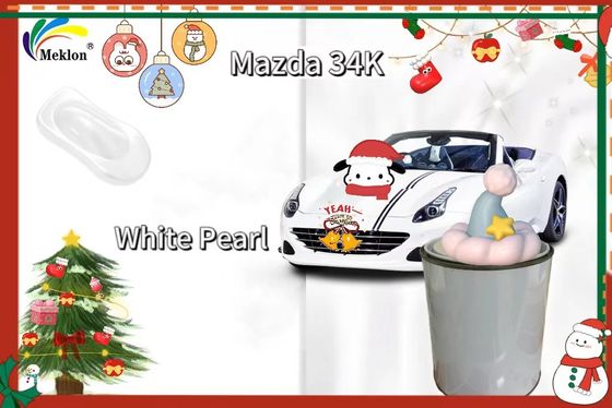 34K White pearl Refinish Car Paint High Resistance Cocok untuk Angkesela Auto