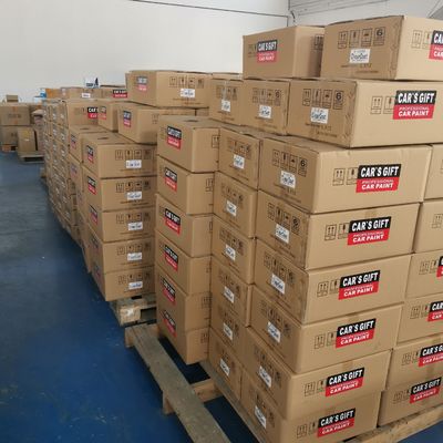 1K Emerald Kuning Adhesif yang Baik Kekuatan Penutup yang Kuat Cat Mobil Kroma Tinggi Basecoat