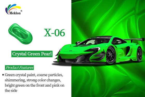 1K Crystal Green Pearl Paint Performa yang sangat baik Auto Refinish Cat bodi mobil