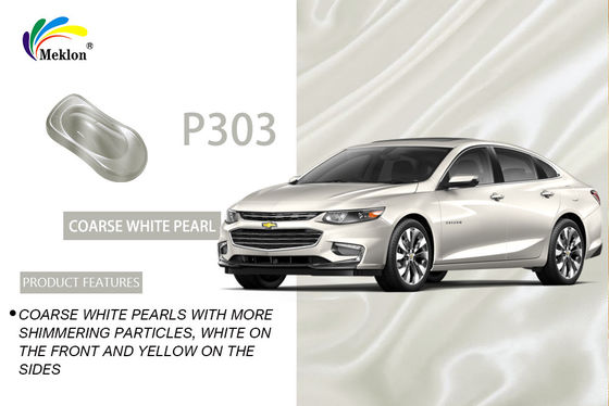 1K Anti UV Refinish Cat mobil kasar Putih Mutiara Warna Cerah Eksterior