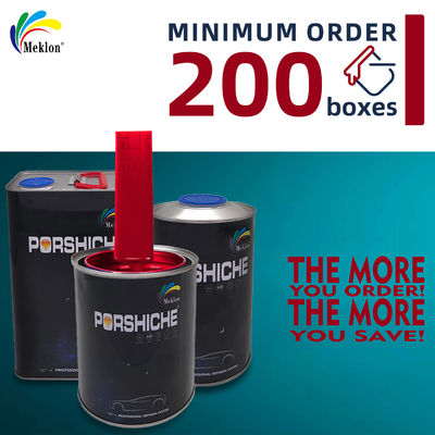 Tidak beracun tahan panas cat mobil merah cerah tahan pudar top coat otomotif