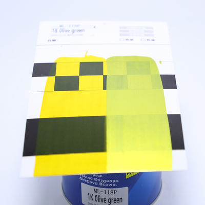 1K High Performance Olive Green Car Paint Resin Liquid Coating Untuk Spray Acrylic Paint Dengan Penampilan Bubuk