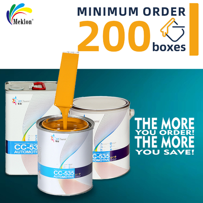 Cat Akrilik Cepat Kering Performa Tinggi Kuning Cerah Tahan UV untuk Mobil