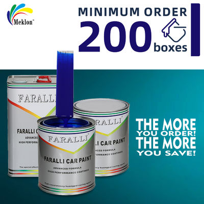 Permukaan yang cepat kering dan efisien cat logam biru yang cocok dengan warna pabrik asli untuk cat semprotan mobil