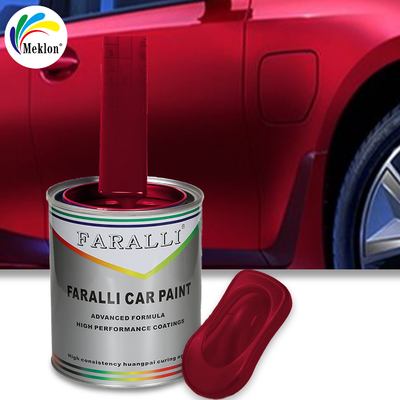 1K2K Warna yang dapat disesuaikan Cat mobil merah cerah yang tahan terhadap keausan dan cuaca