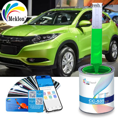 Cat mobil hijau terang tahan cuaca siap dicampur cat semprotan mobil