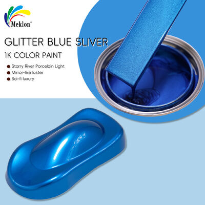 Cat Perbaikan Mobil Akrilik Glitter Blue Silver 1K - Pasokan Massal Profesional