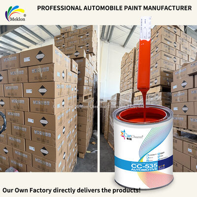 Cakupan tinggi & UV tahan cuaca 223 Oranyeu Merah 1K Solid Auto Refinish Kuning Merah Dasar Cat Perbaikan Otomotif