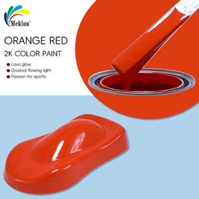 Cakupan tinggi & UV tahan cuaca 223 Oranyeu Merah 1K Solid Auto Refinish Kuning Merah Dasar Cat Perbaikan Otomotif