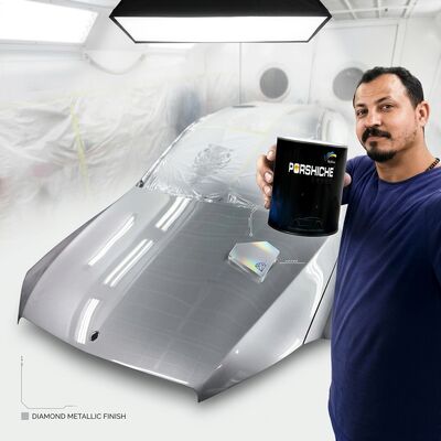 Cat Mobil Berlian Berkualitas Metallik Perak Multipurpose Waterproof