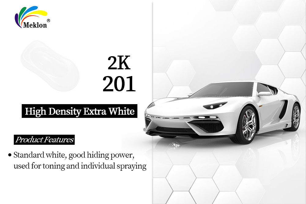 High Glossy 2K High density Extra White Top Acrylic Colorful Car Refinish Cat Otomotif