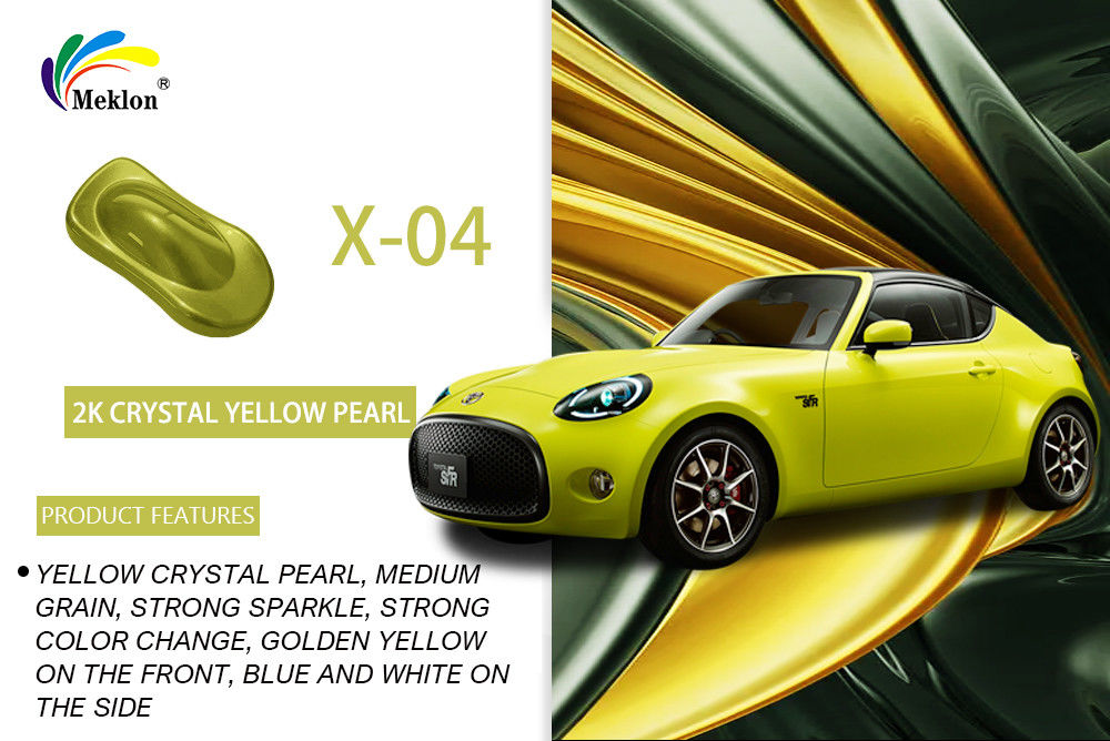 1K Crystal Yellow Pearl Auto Paint: Warna Cerah & Tahan Cuaca untuk Karoseri Mobil