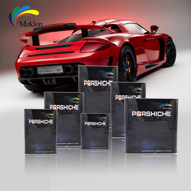 Cat Mobil Merah Cemerlang Tahan Panas Tidak Beracun Lapisan Atas Tahan Pudar Cat Mobil Otomotif