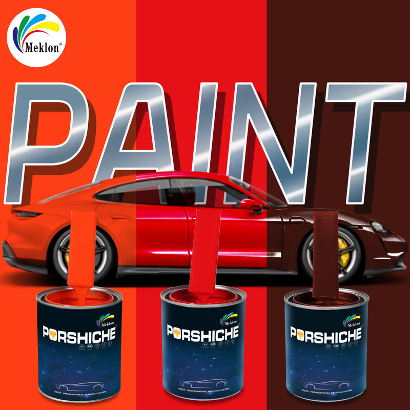 Basecoat High Gloss Mirror Effect Cat Mobil Cat Otomotif 1K Cat Besar Merah Perbaikan Mobil Cat Murni Dan Penyedia Warna Penuh
