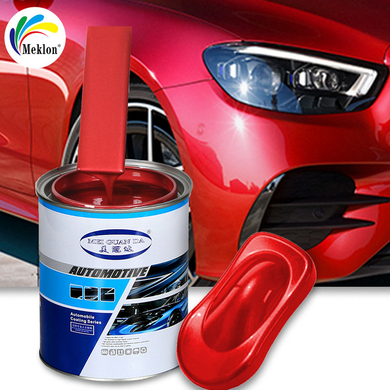 1K Red Car Refinish Paint Tim R & D dan Produksi Independen dengan Masterbatch Charts dan Kartu Warna