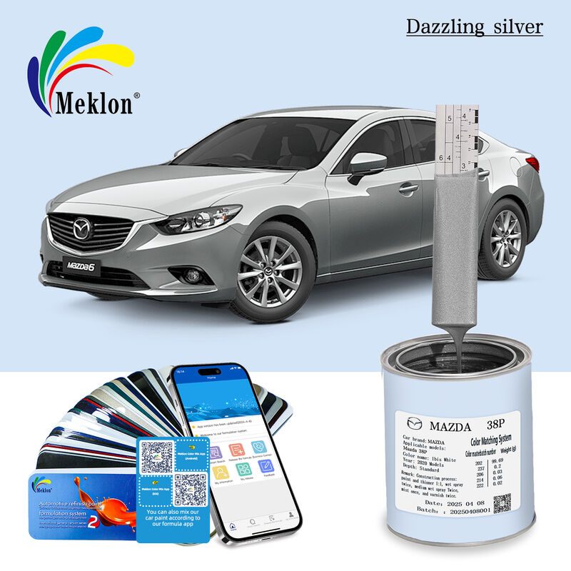 38P Bright Silver Refinish Car Paint With Dazzling Effect Untuk Lapisan Mobil Mazda